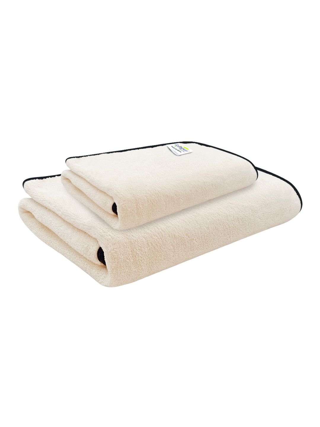 Softspun Microfiber White 2 Pieces 280 GSM Super Soft Towel Set