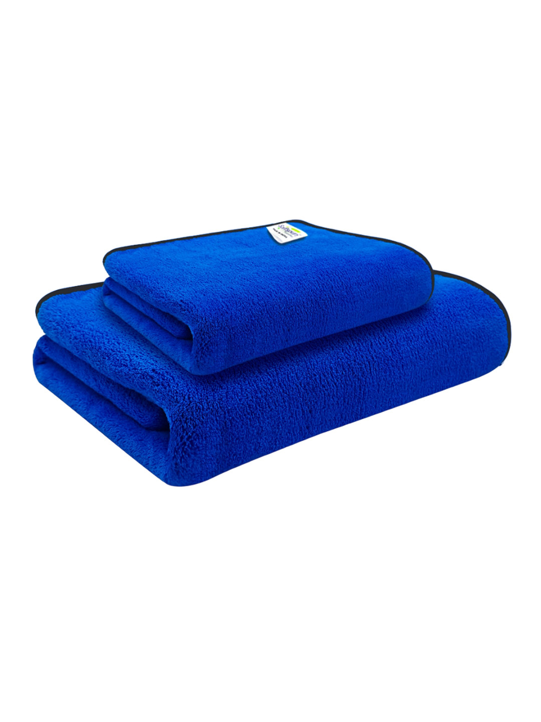 Softspun Microfiber Blue 2 Pieces 280 GSM Super Soft Towel Set