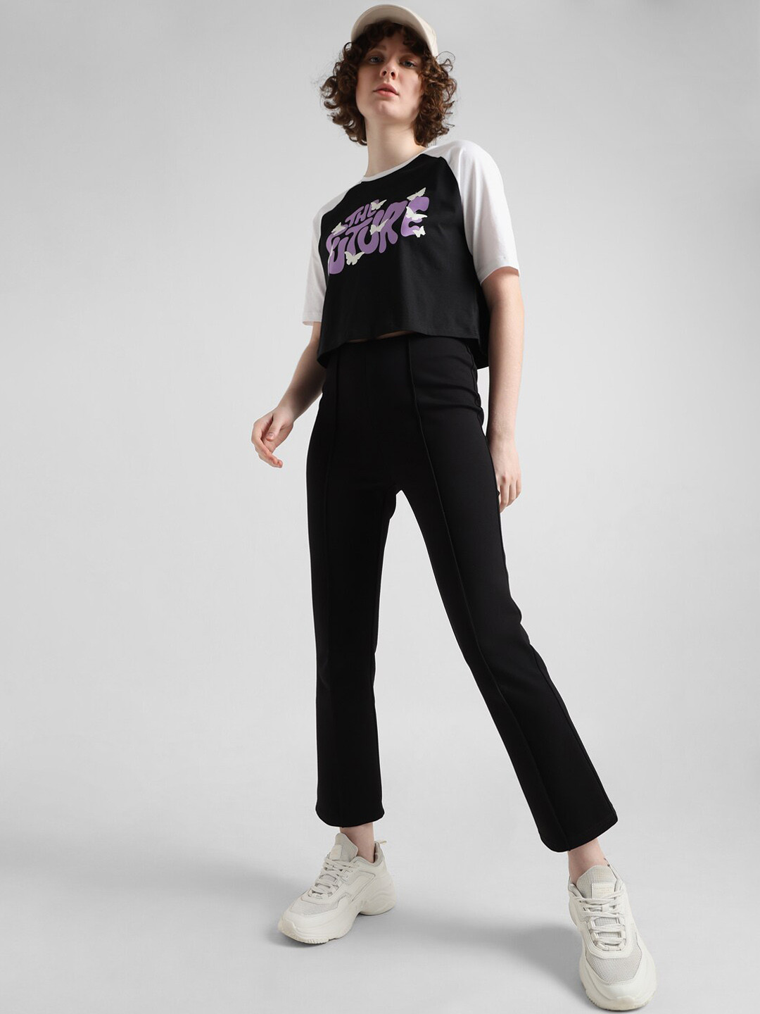 ONLY Women Solid Low Rise Parallel Trousers