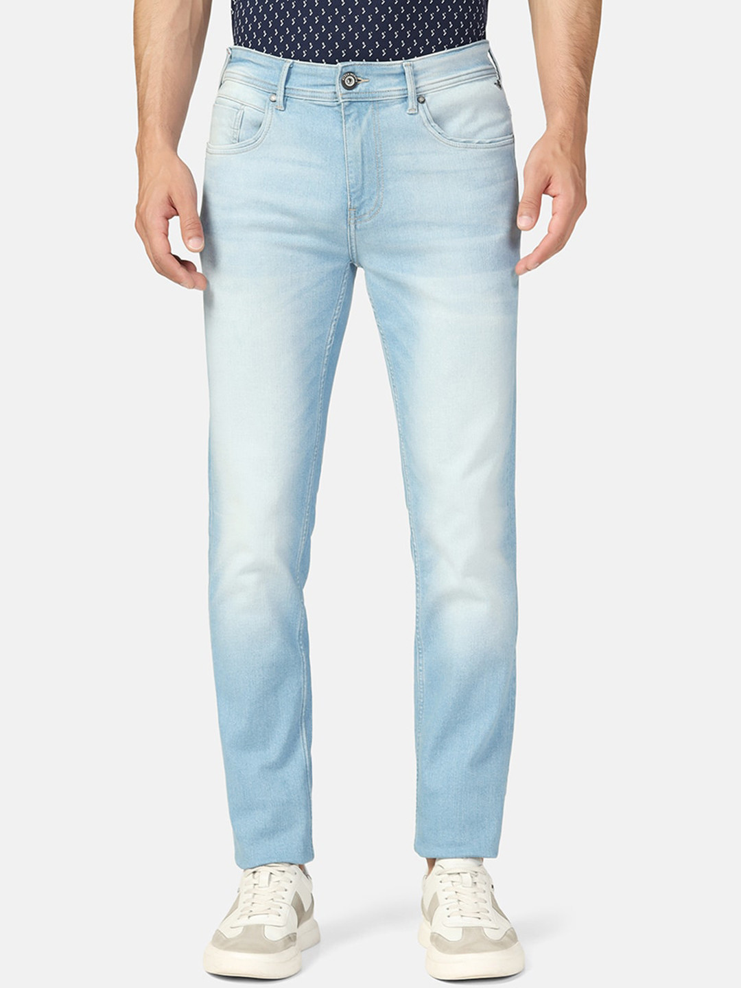 Blackberrys Men Jean Skinny Fit Low Rise Clean Look Light Fade Stretchable Jeans