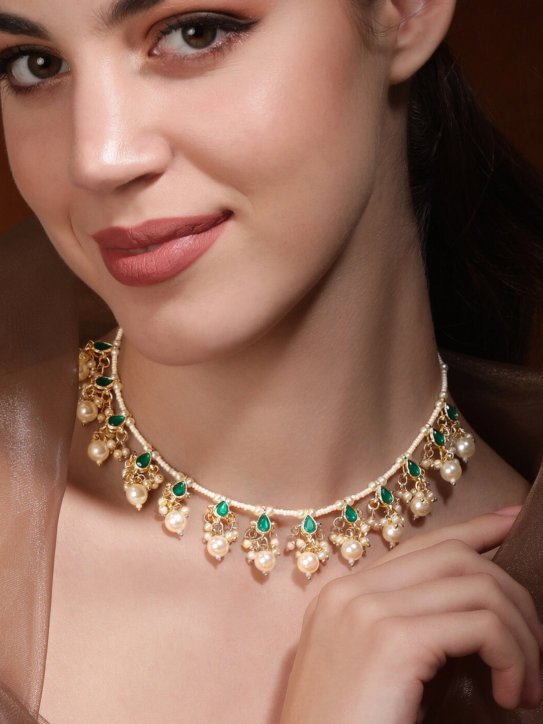 Rubans Artificial Stones Statement Necklace