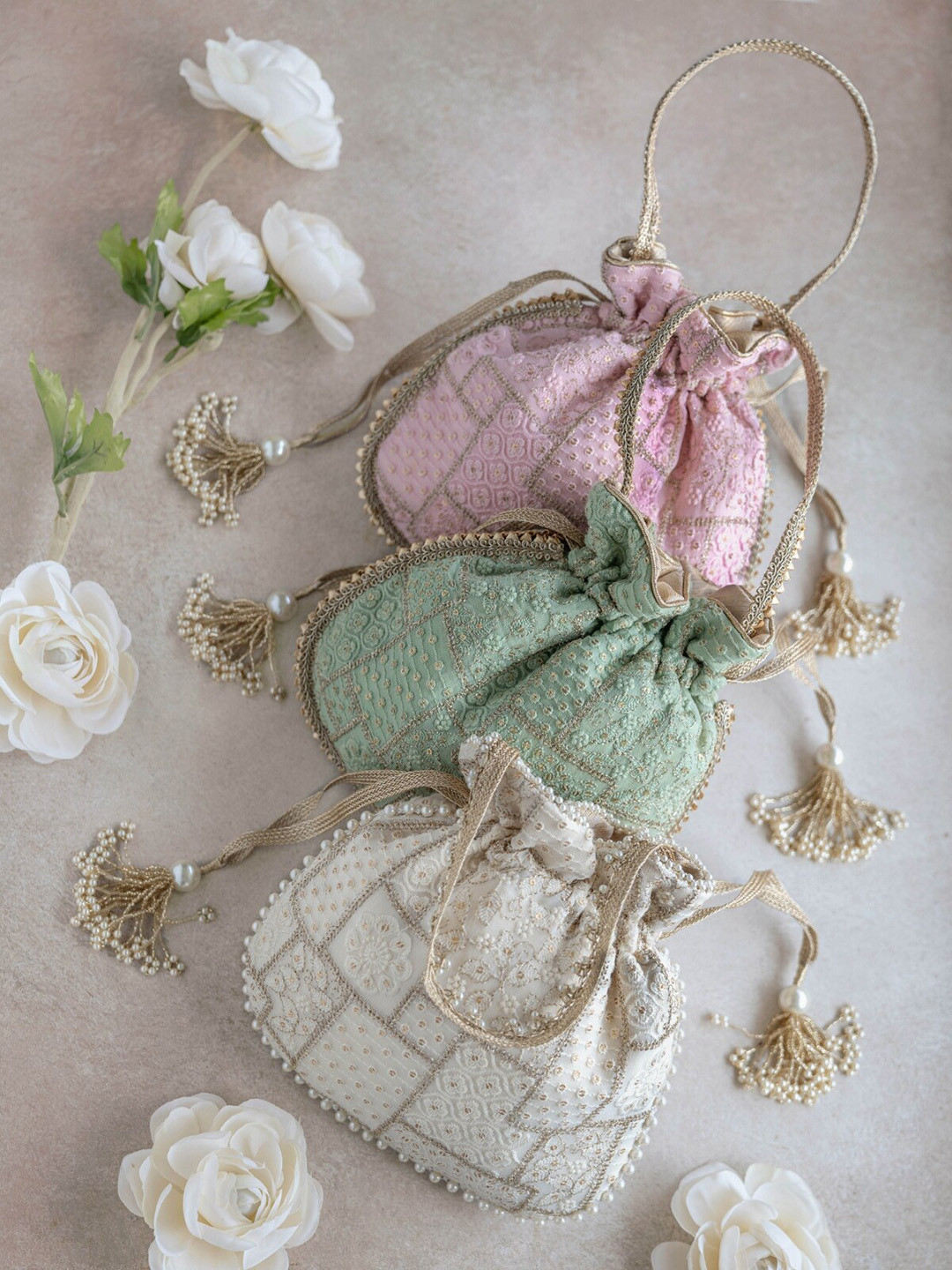 AMYRA Mosaic Luxe Embroidered Potli Bag