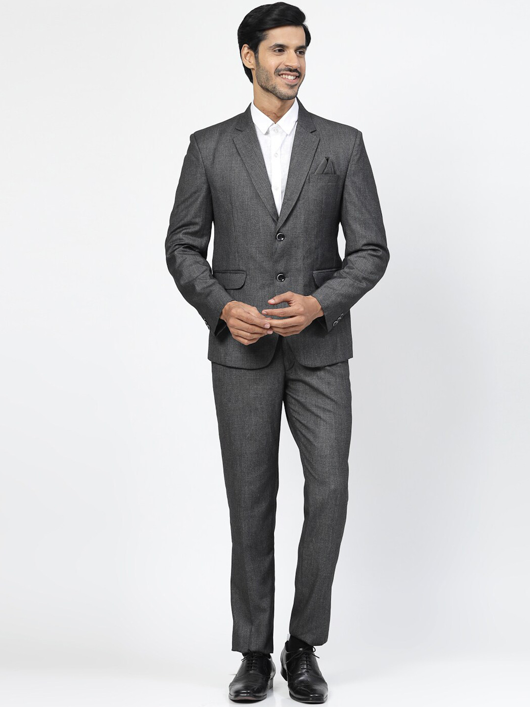 KLOTTHE Men Checked Single Breasted Two-Piece Party Suit