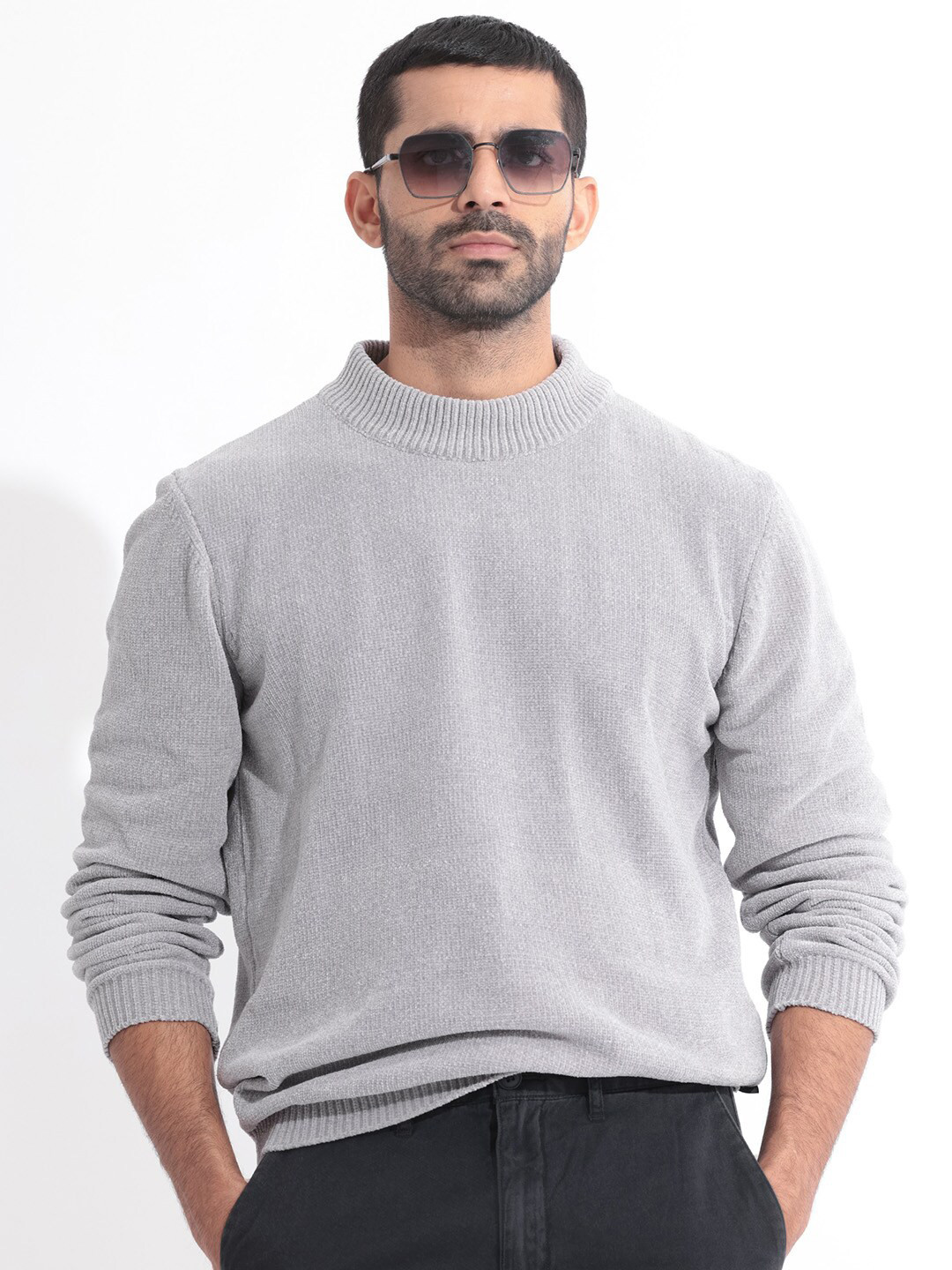 RARE RABBIT Men Chenee High Neck Pullover Sweater