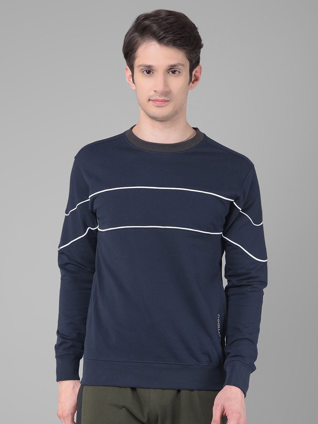 Dollar Round Neck Pullover Cotton Sweatshirt