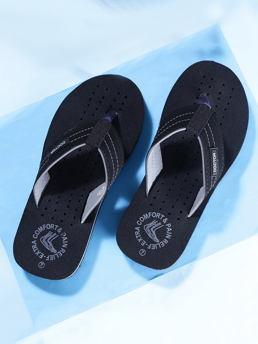 DOCTOR EXTRA SOFT Men Perforated Orthopedic Non-Slip Thong Flip-Flops