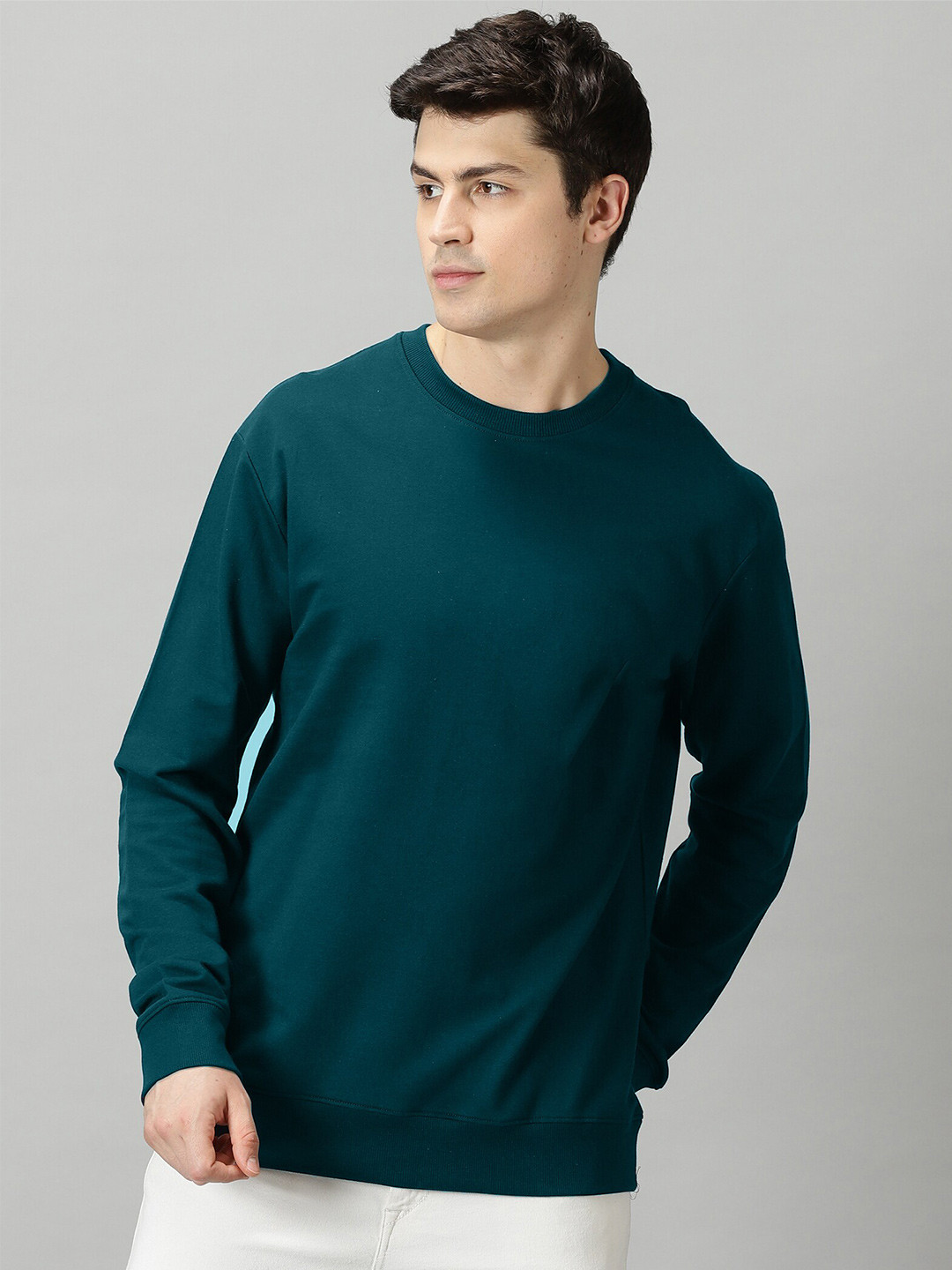 THE HOLLANDER Round Neck Long Sleeves Pure Cotton T-shirt