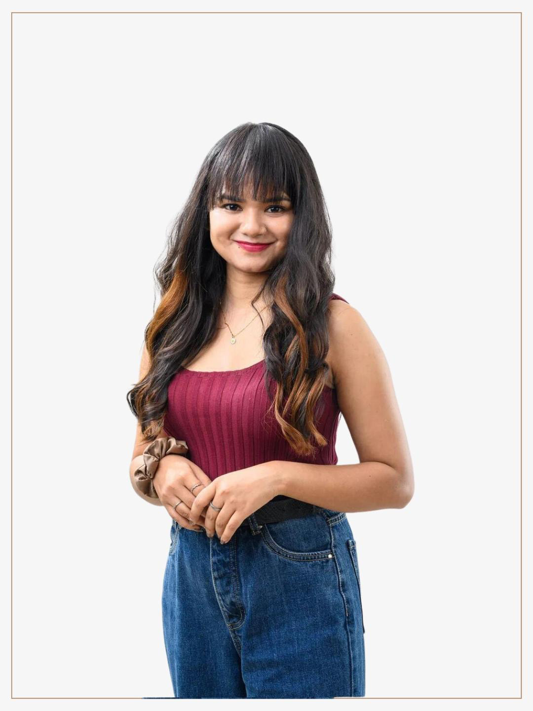 HAIR ORIGINALS Bangs Without Temple Hair Extension - Natural Brown