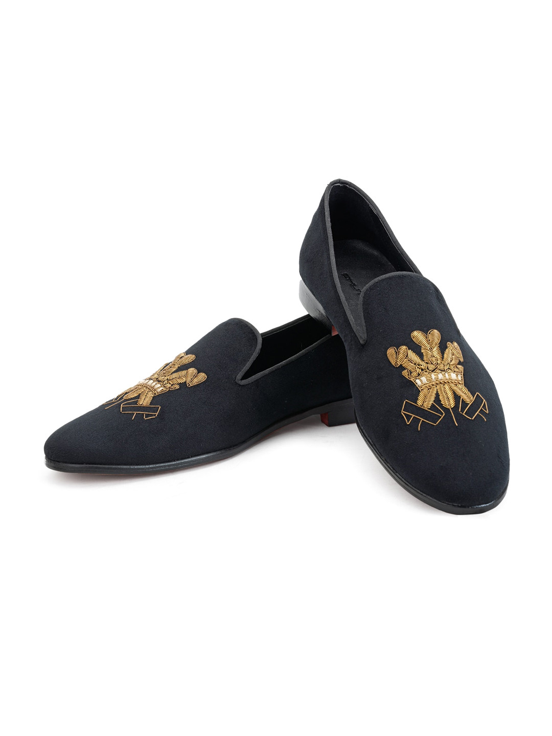 SHUTIQ Men Trio Embroidered Comfort Insole Mojaris