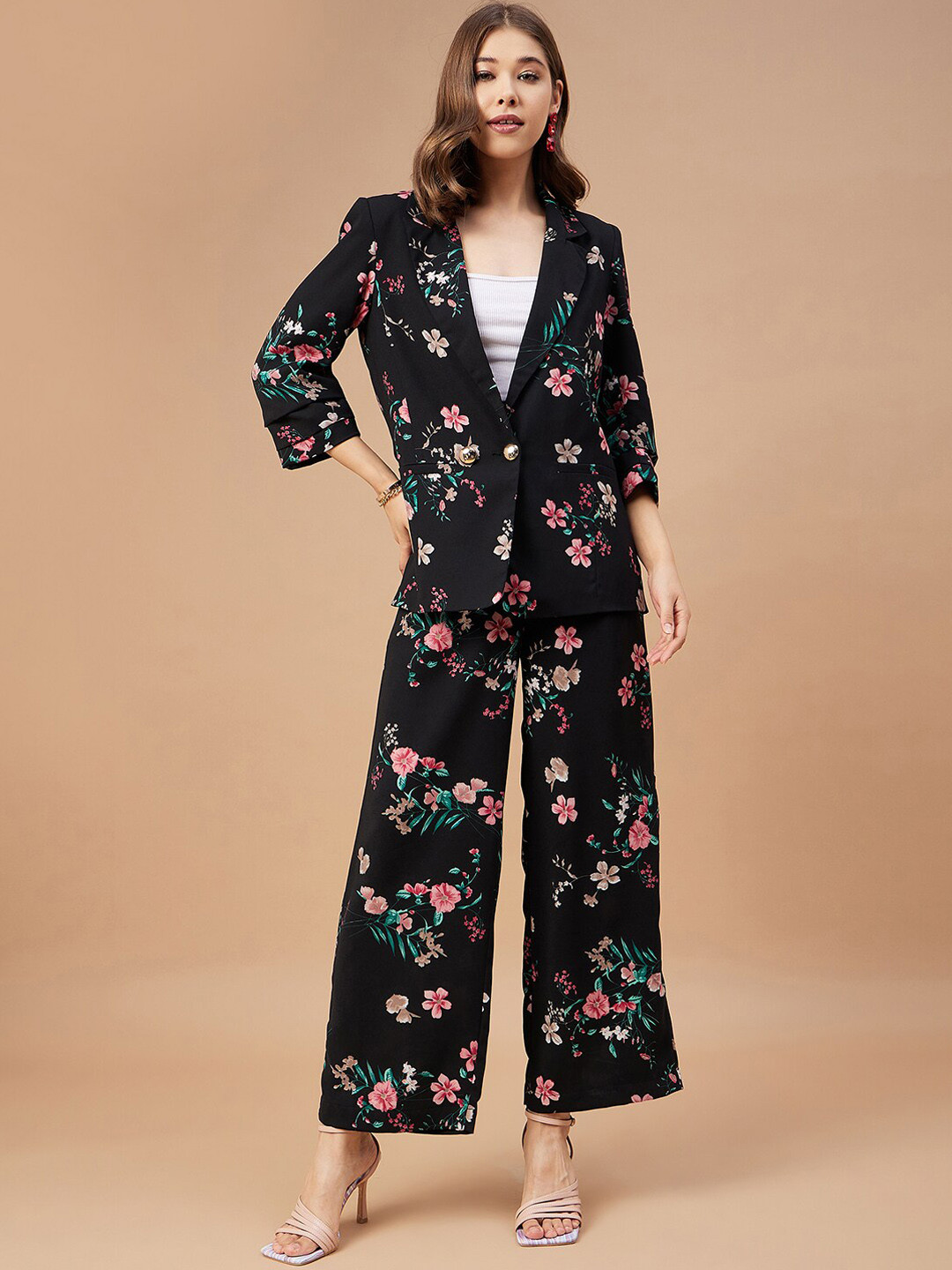 Gipsy Floral Printed Coat With Trousers