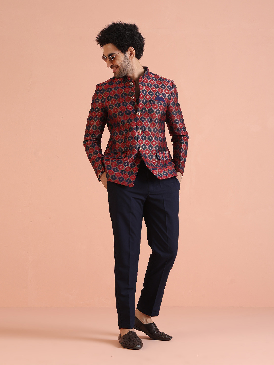 KISAH 2 Piece Ethnic Motif Printed Jodhpuri Suit Set