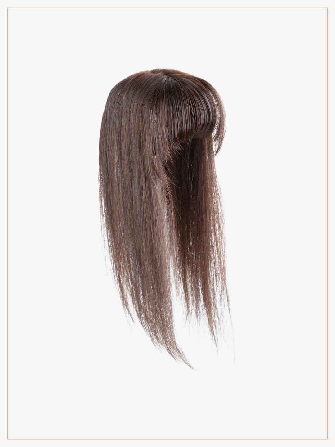 HAIR ORIGINALS Hair Toppers With Bangs Hair Extension - Natural Brown 53
