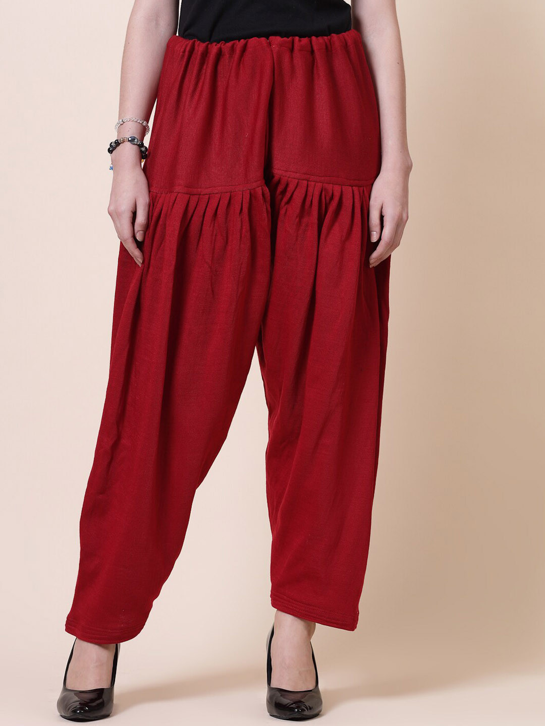 Clora Creation Women Semi-Patiala Woollen Salwar