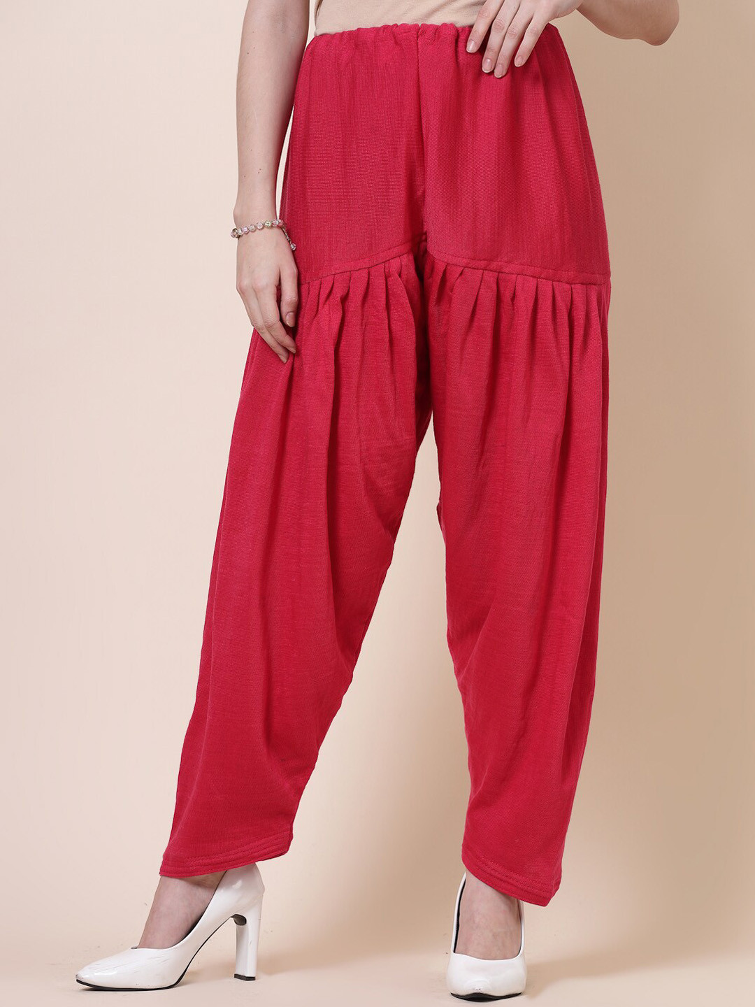 Clora Creation Women Semi-Patiala Woollen Salwar