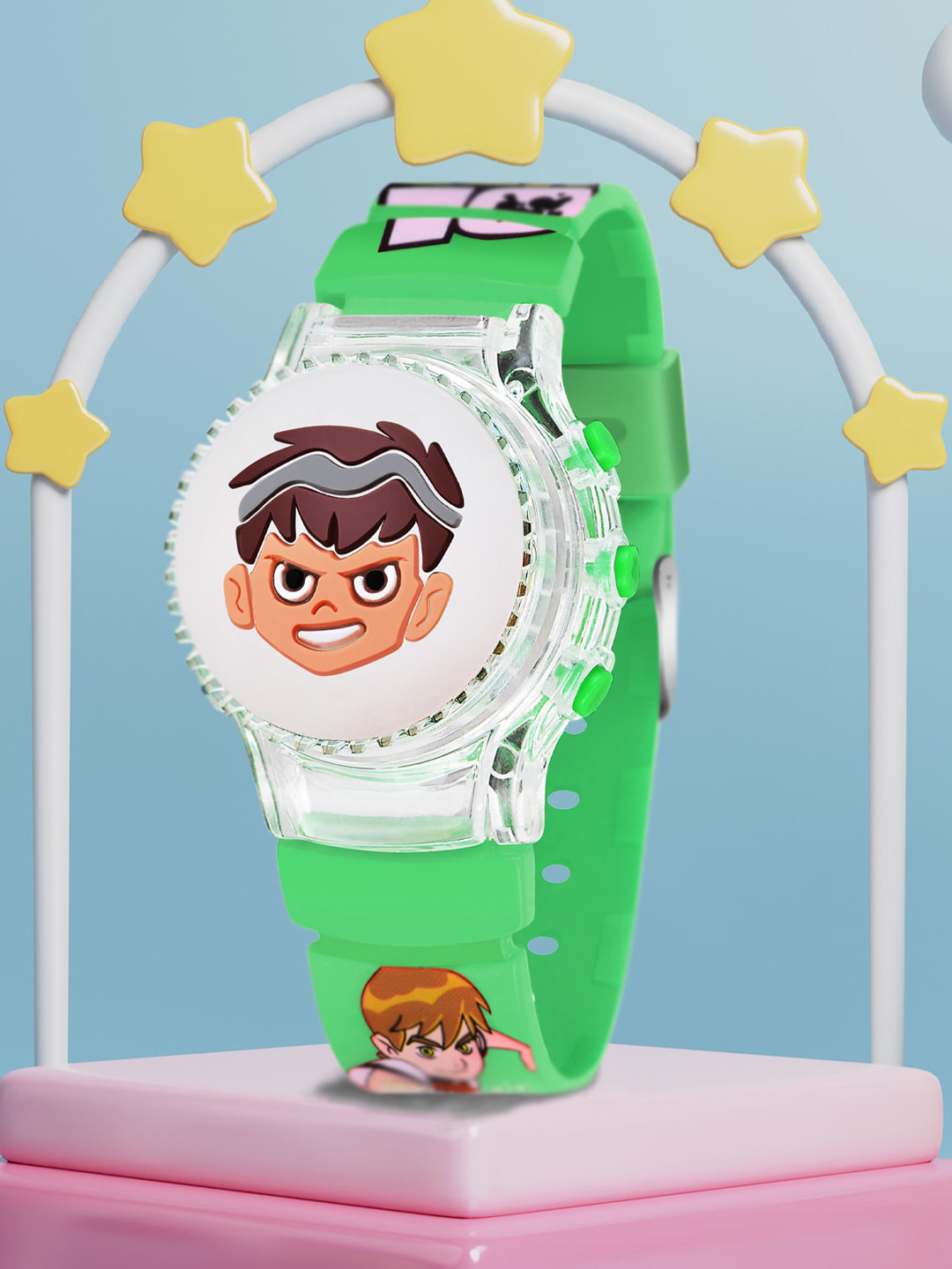 Shocknshop Kids Embellished Dial & Straps Analogue Multi Function Watch WCH101Green