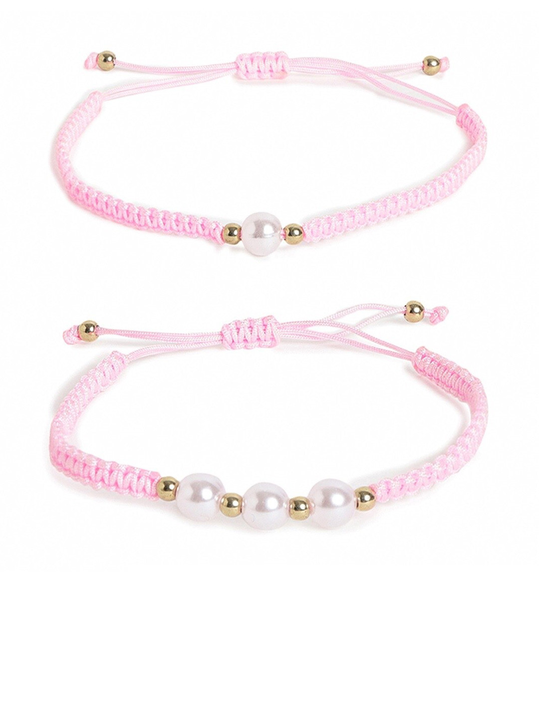 EL REGALO Unisex Set of 2 Beaded Charm Bracelets