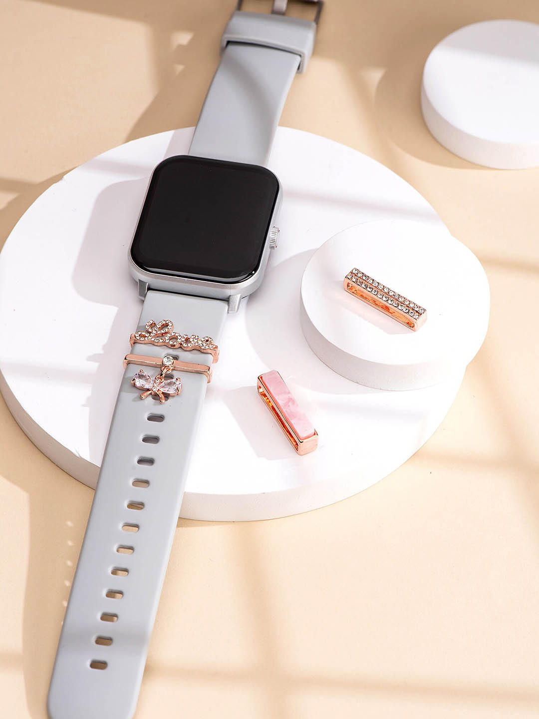 Yellow Chimes Set Of 4 Stone Studded Watch Charms