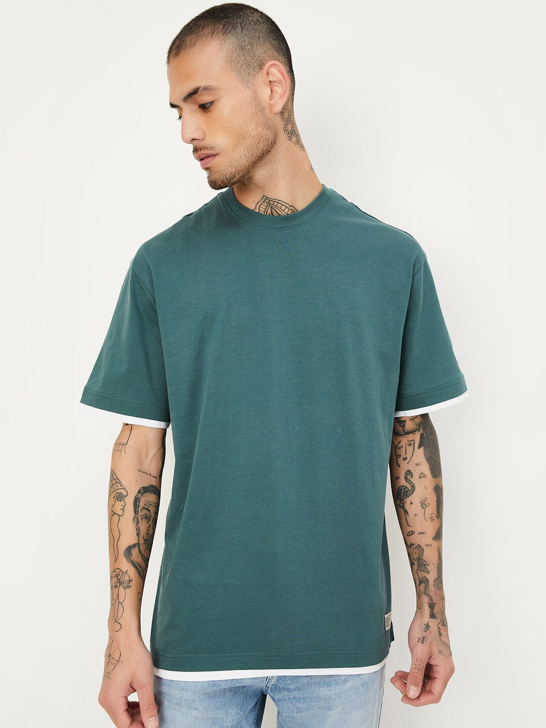 MAX URB_N Men Carrot Fit Washed Jeans