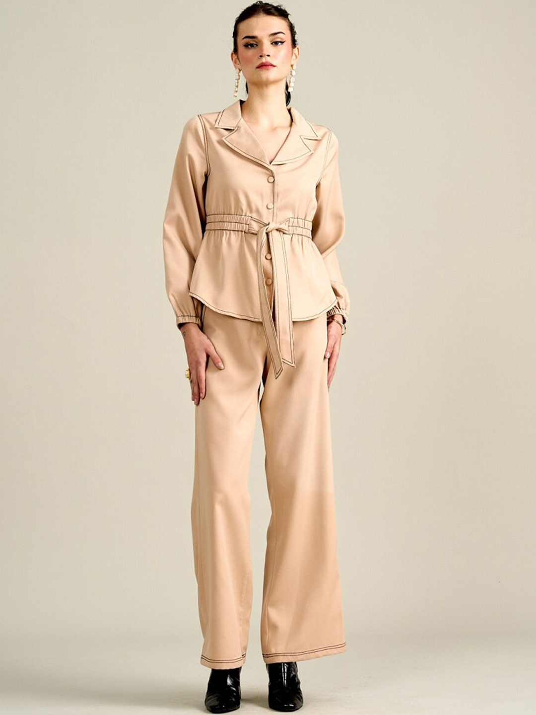 Style Island Lapel Collar Long Sleeves Tailored Jacket