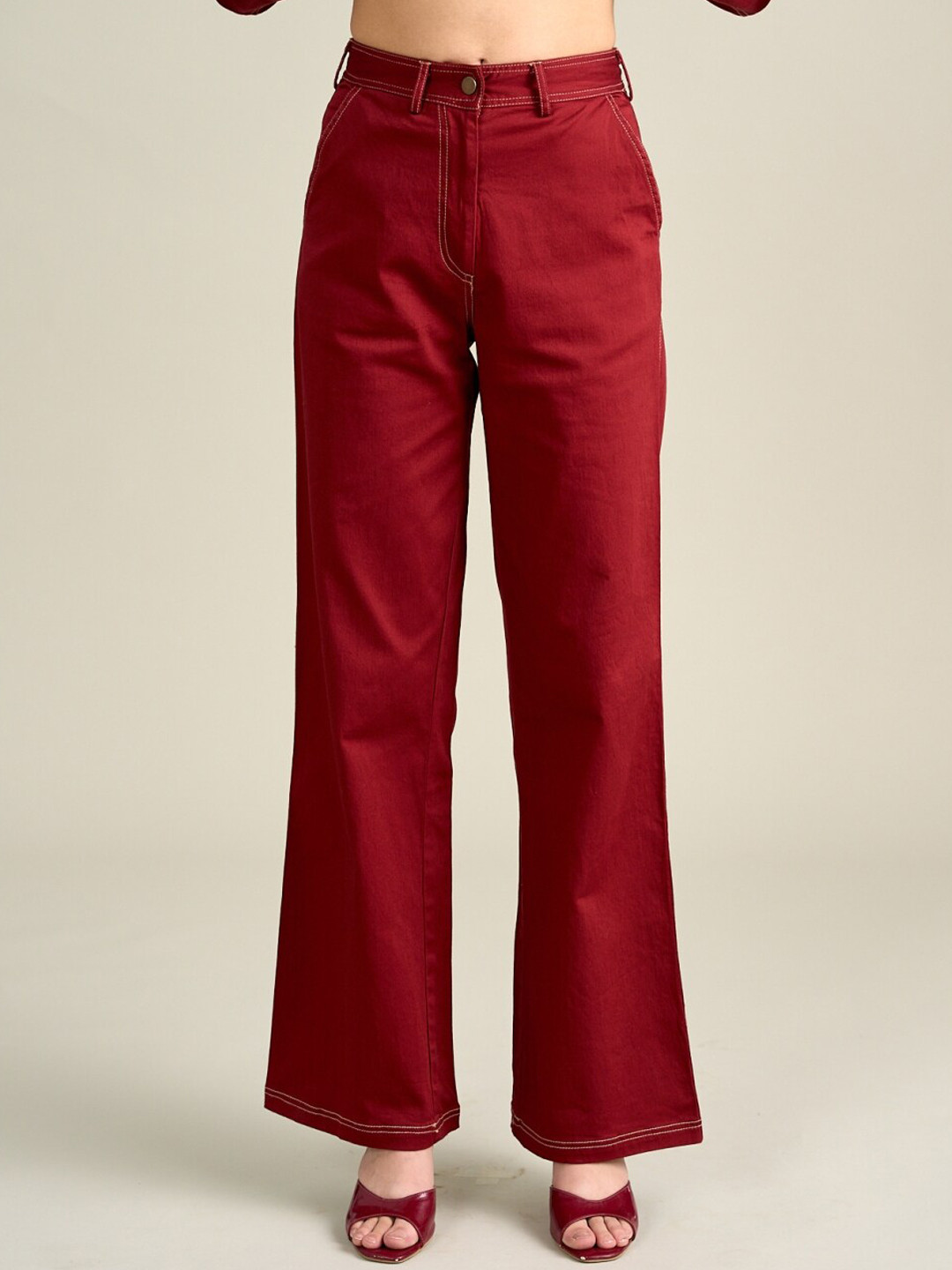 Style Island Women Mid-Rise Parallel Trouser