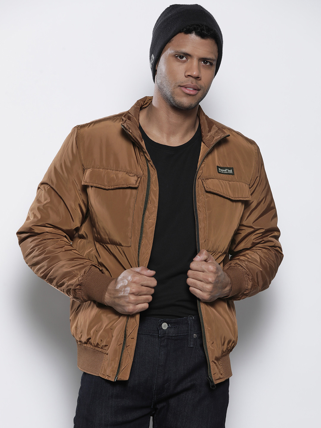 Petrol Oversized Pockets Bomber Jacket