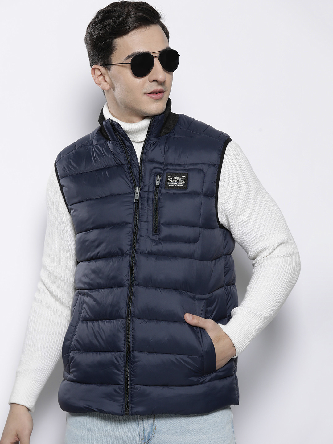 Petrol Mock Collar Padded Jacket