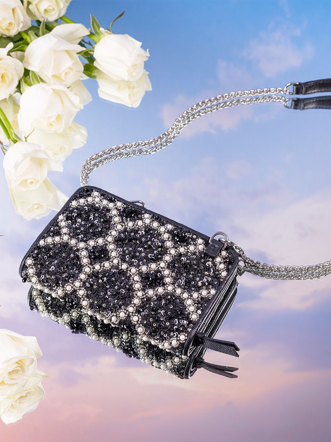 The Leather Garden Embellished Envelope Leather Wallet