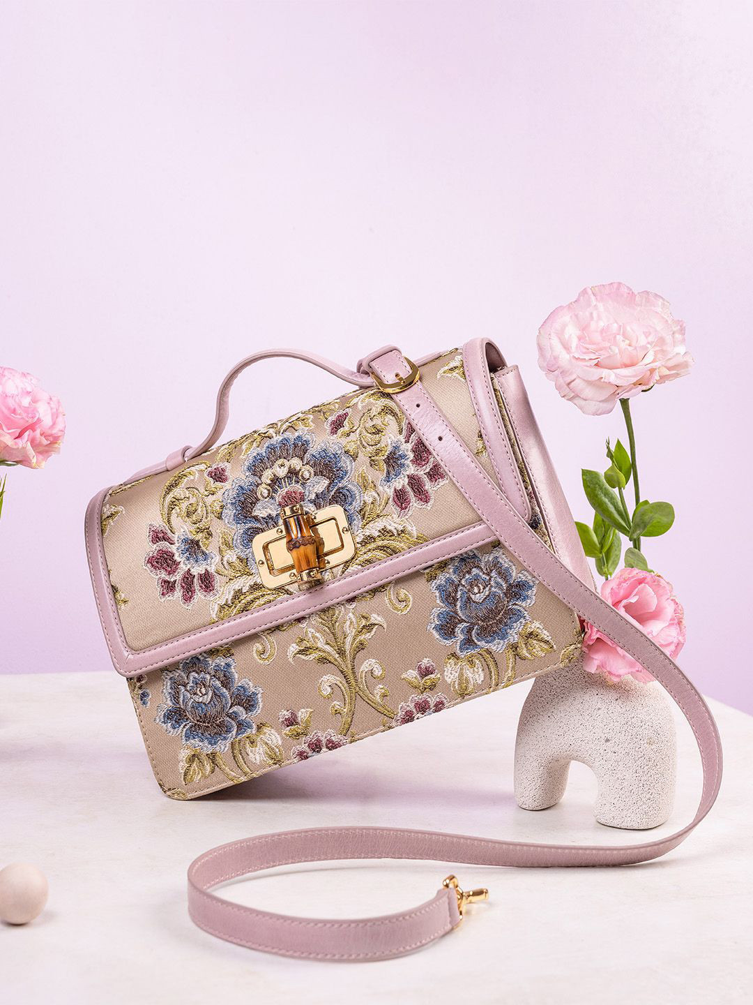 The Leather Garden Leather Structured Satchel Bag