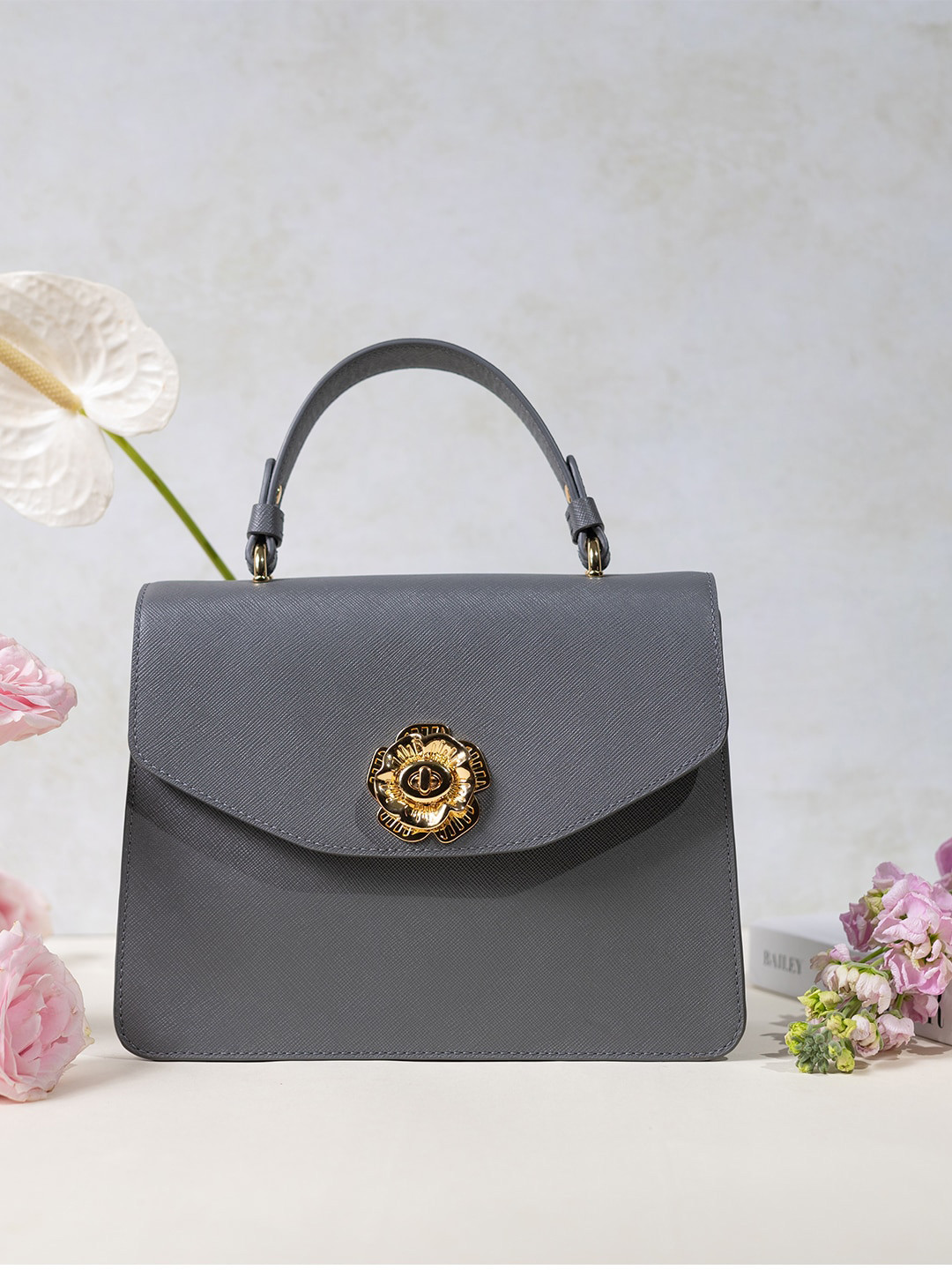 The Leather Garden Leather Structured Shoulder Bag