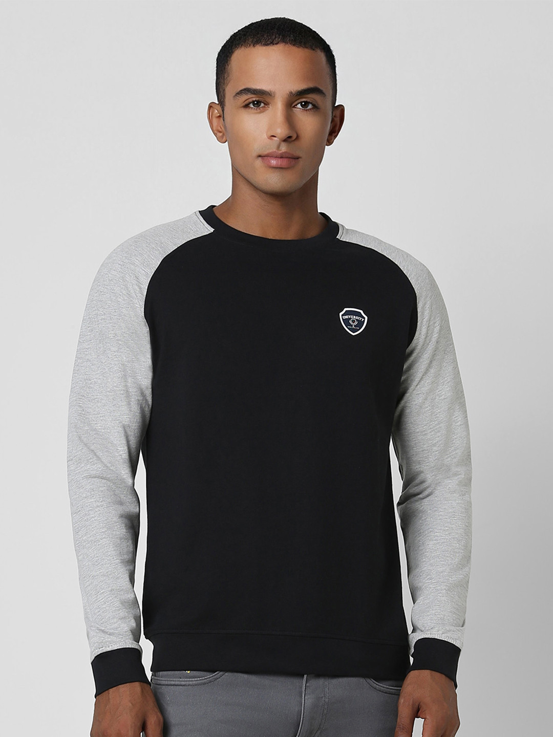 Peter England Casuals Men Black Sweatshirt
