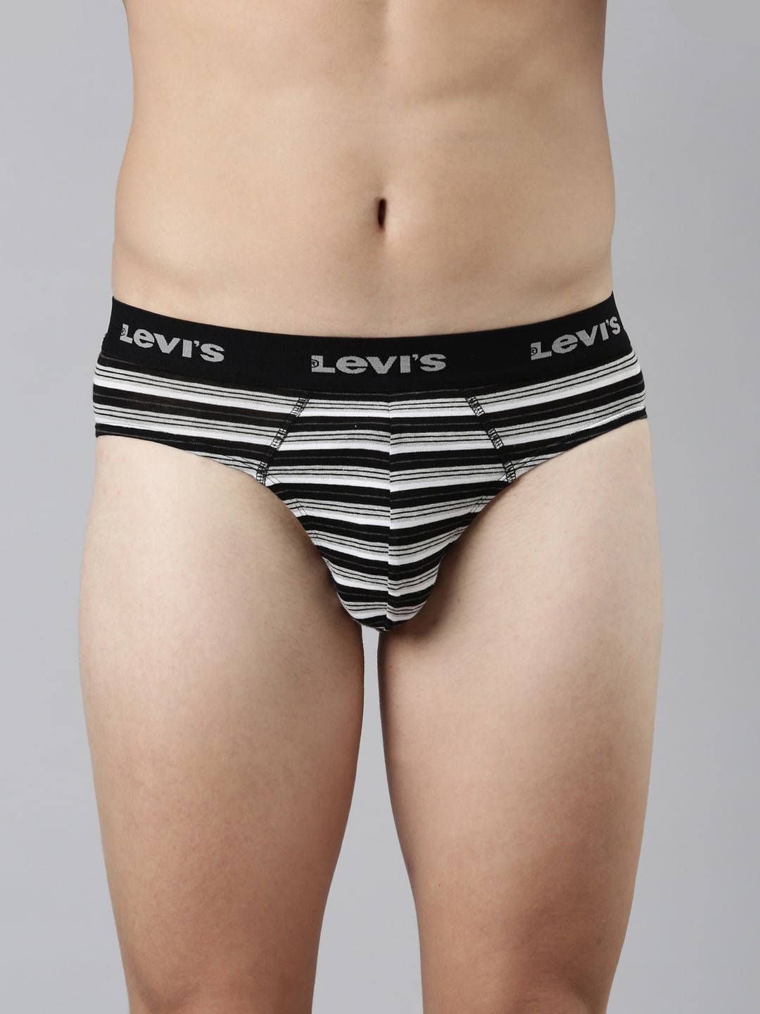 Levis Men Cotton Stripe Print Brief with Smartskin Technology
