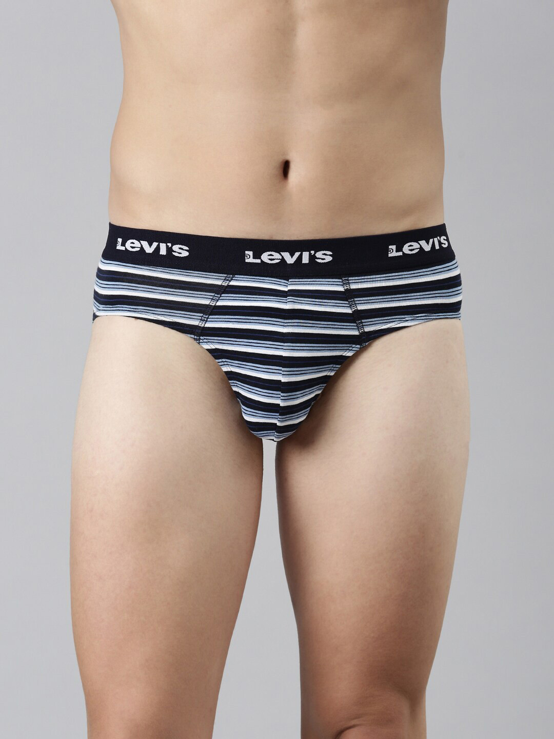 Levis Men Cotton Stripe Print Brief with Smartskin Technology