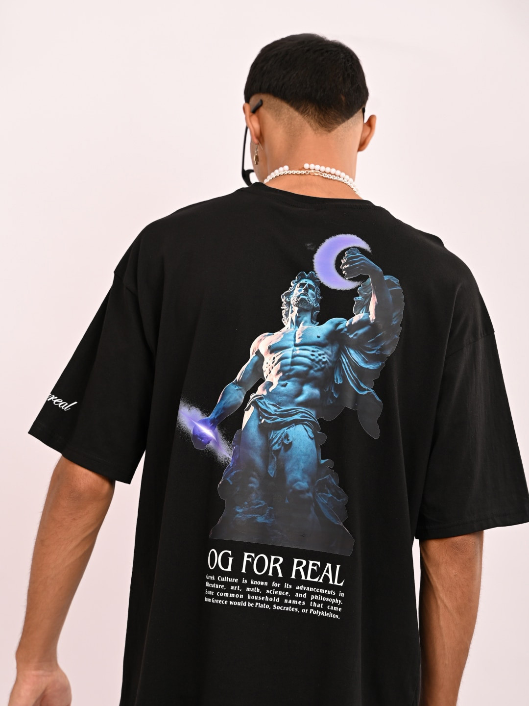 OG For Real Graphic Printed Drop-Shoulder Sleeves Pure Cotton Oversized T-shirt