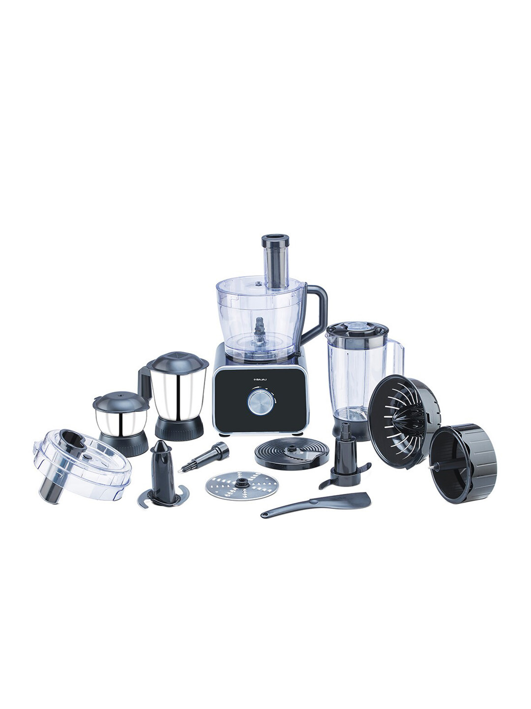 Bajaj FX-1000 DLX Black Plastic Safety Lock 4 Jars Wet and Dry Grinder-1000W
