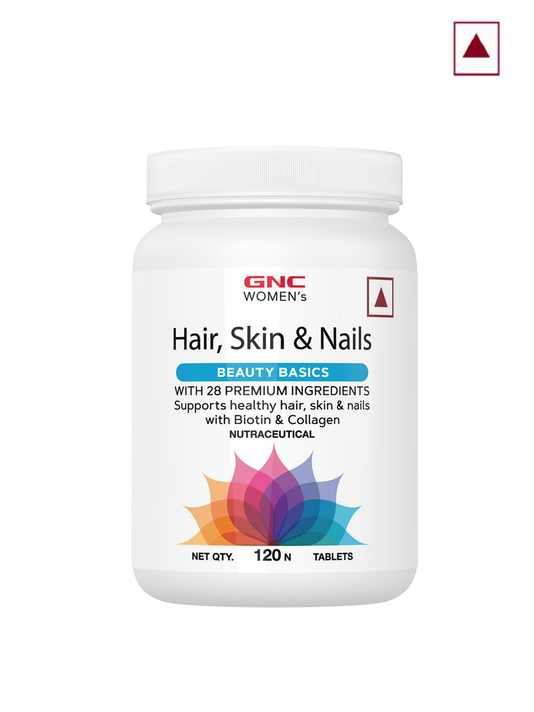GNC Women's Hair Skin and Nails Beauty Basics Tablets with Biotin & Collagen - 120 Tablets