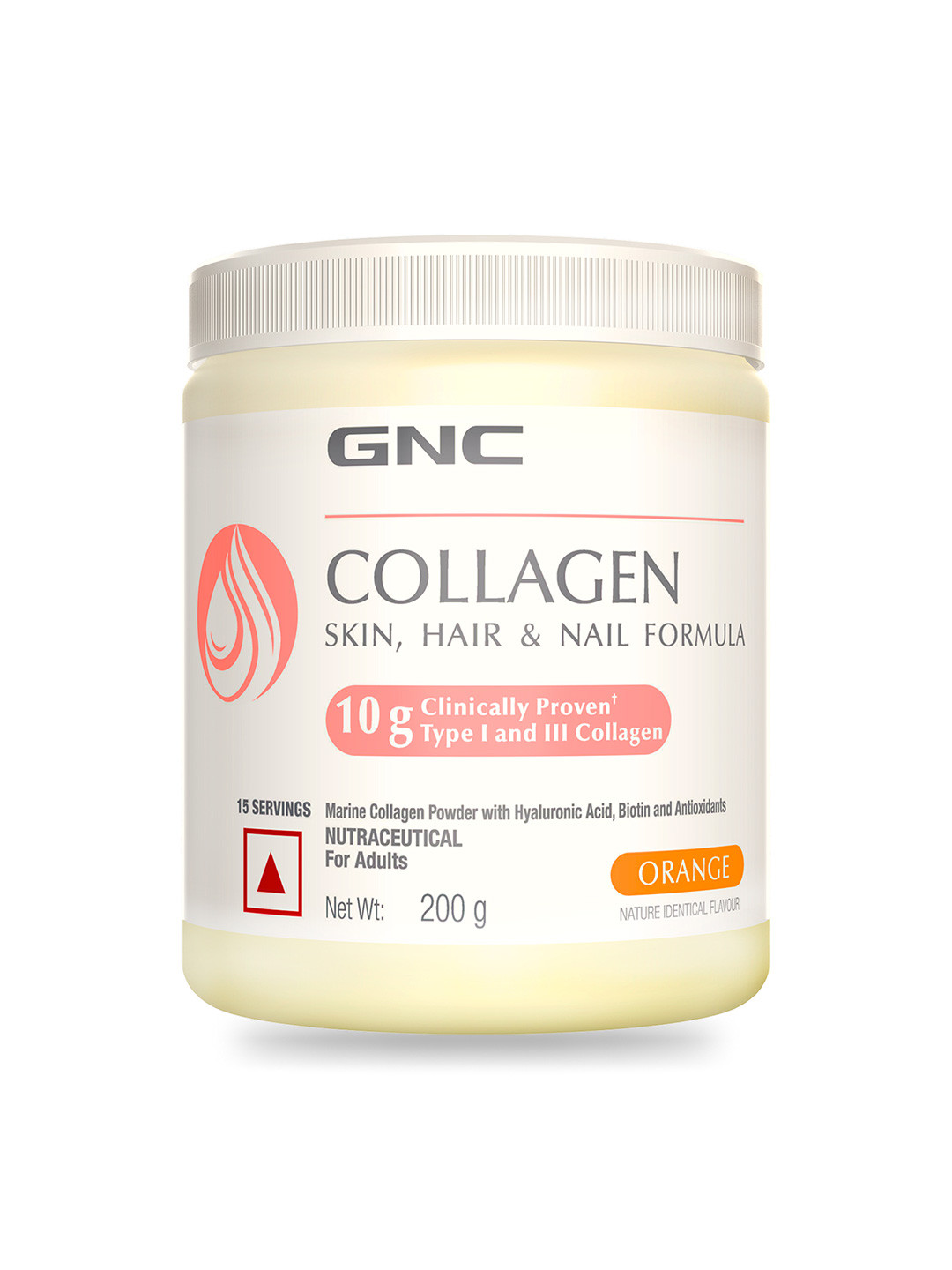 GNC Marine Collagen Powder With Hyaluronic Acid - Orange 200g