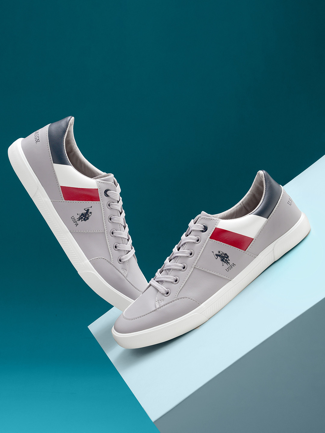 U.S. Polo Assn. Men Narlin Striped Contrast Sole Sneakers