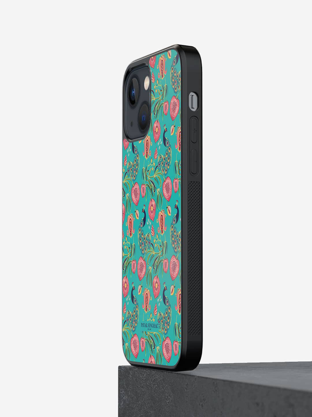 macmerise Payal Singhal Anaar & Mor Printed iPhone 13 Phone Bumper Case Cover