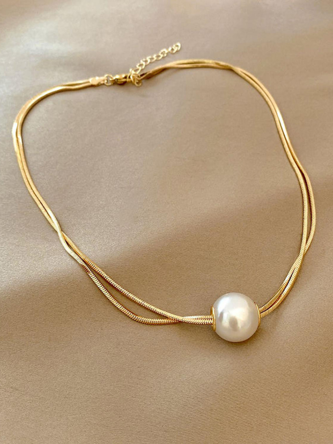 MYKI Gold-Plated Pearl Pendant Necklace