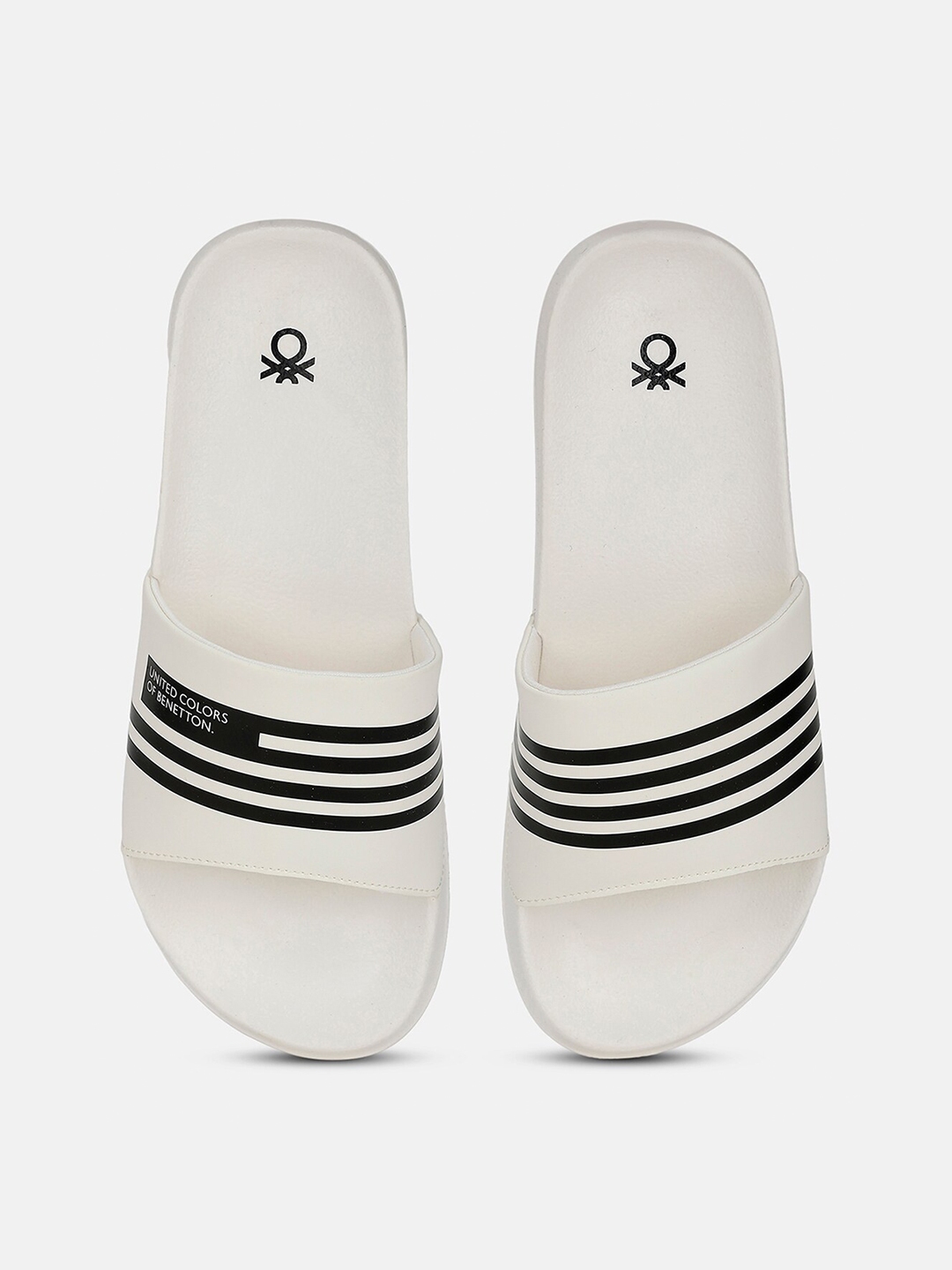 United colors of benetton sliders with velcro closure clearance