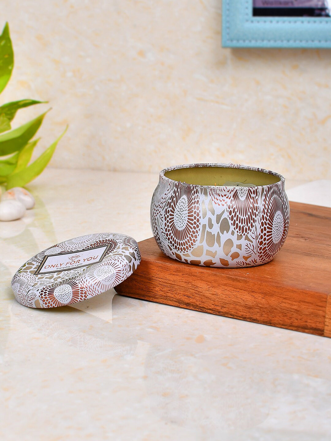 TAYHAA Lid Scented 1 Wick Scented Ethnic Motifs Geometric Regular Jar Candles