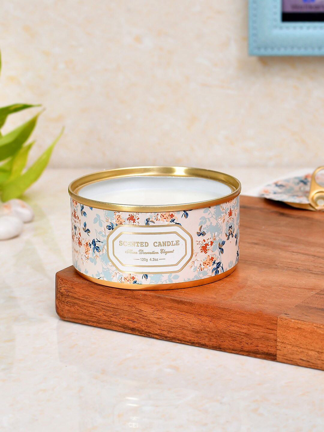 TAYHAA Scented 1 Wick Ruby Glow Floral Geometric Regular Jar Candles