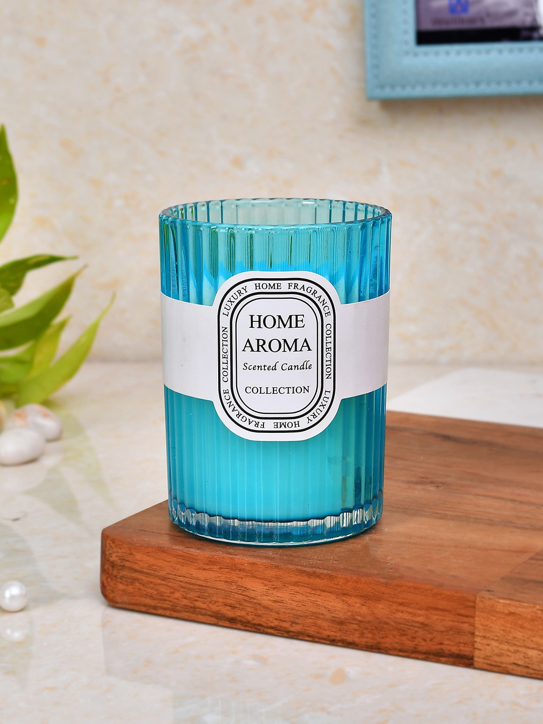 TAYHAA Home Aroma Scented 1 Wick Solid Geometric Regular Jar Candles