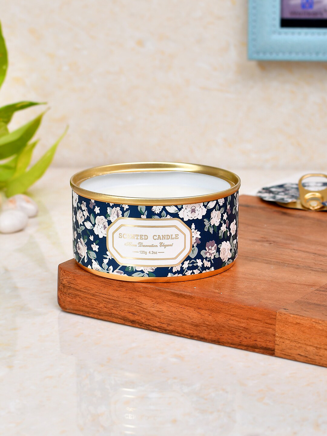 TAYHAA Lid Scented 1 Wick Ruby Glow Solid Geometric Regular Jar Candles