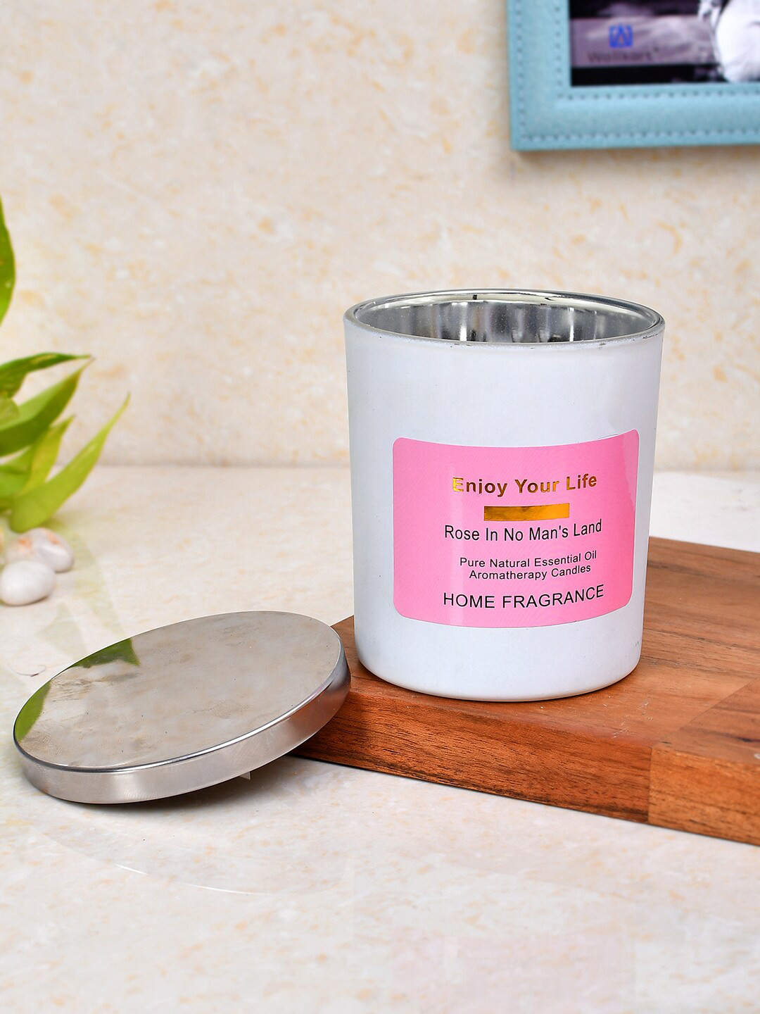 TAYHAA Pure Essence Aromatherapy 2 Wick Rose In No Man's Land Solid Jar Candles