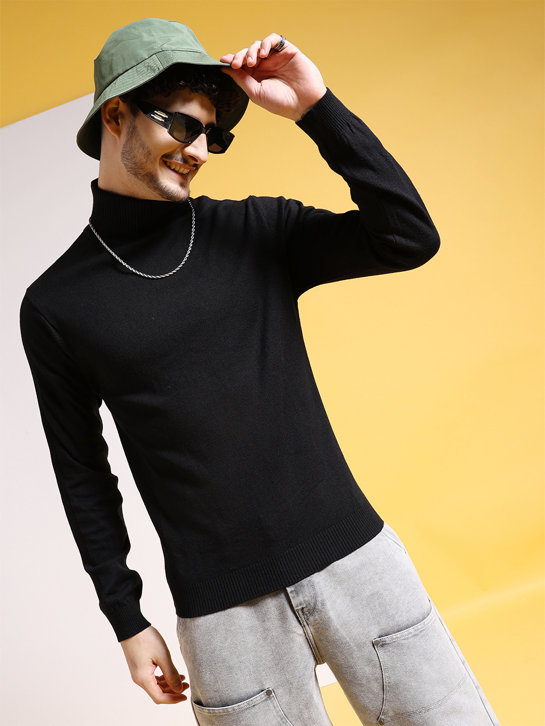 The Indian Garage Co Men Black Pullover