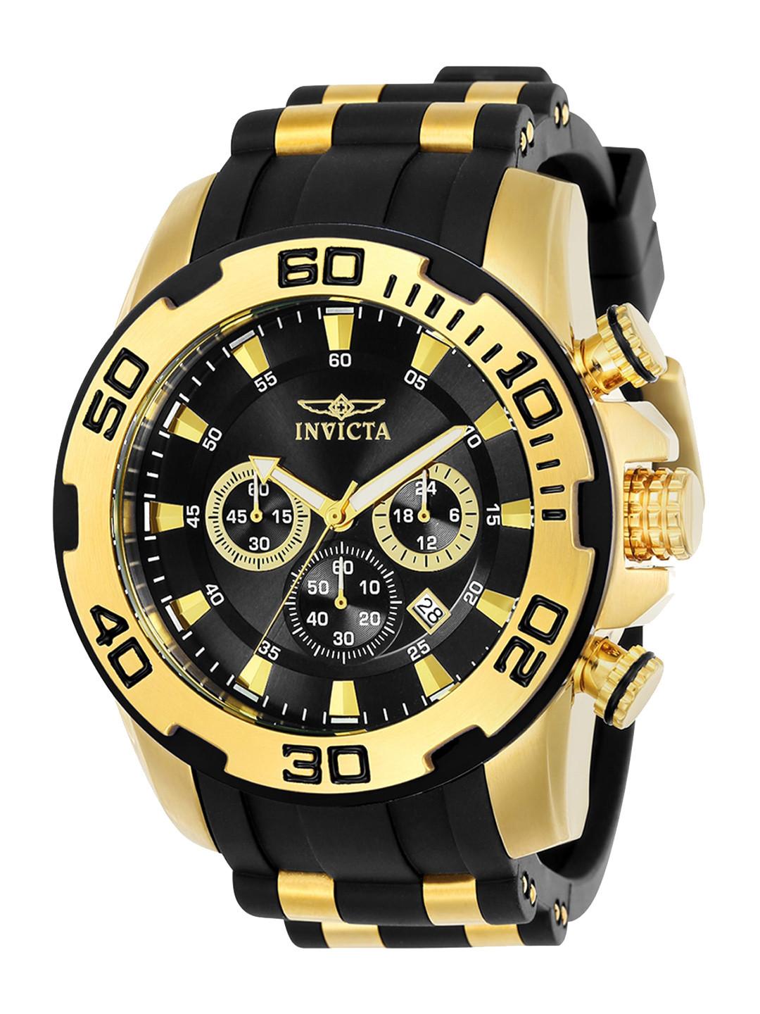 Invicta Men Pro Diver Chronograph Quartz Black Dial Analog Watch 22312