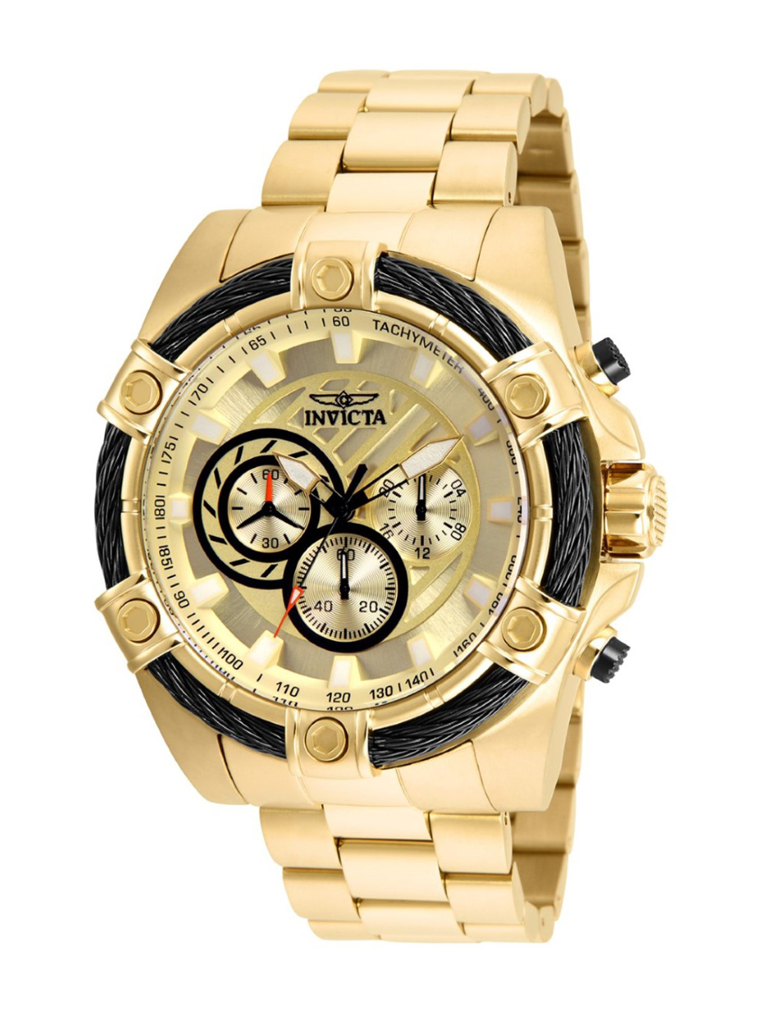 Invicta Unisex Patterned Dial & Stainless Steel Straps Analogue Watch 25515