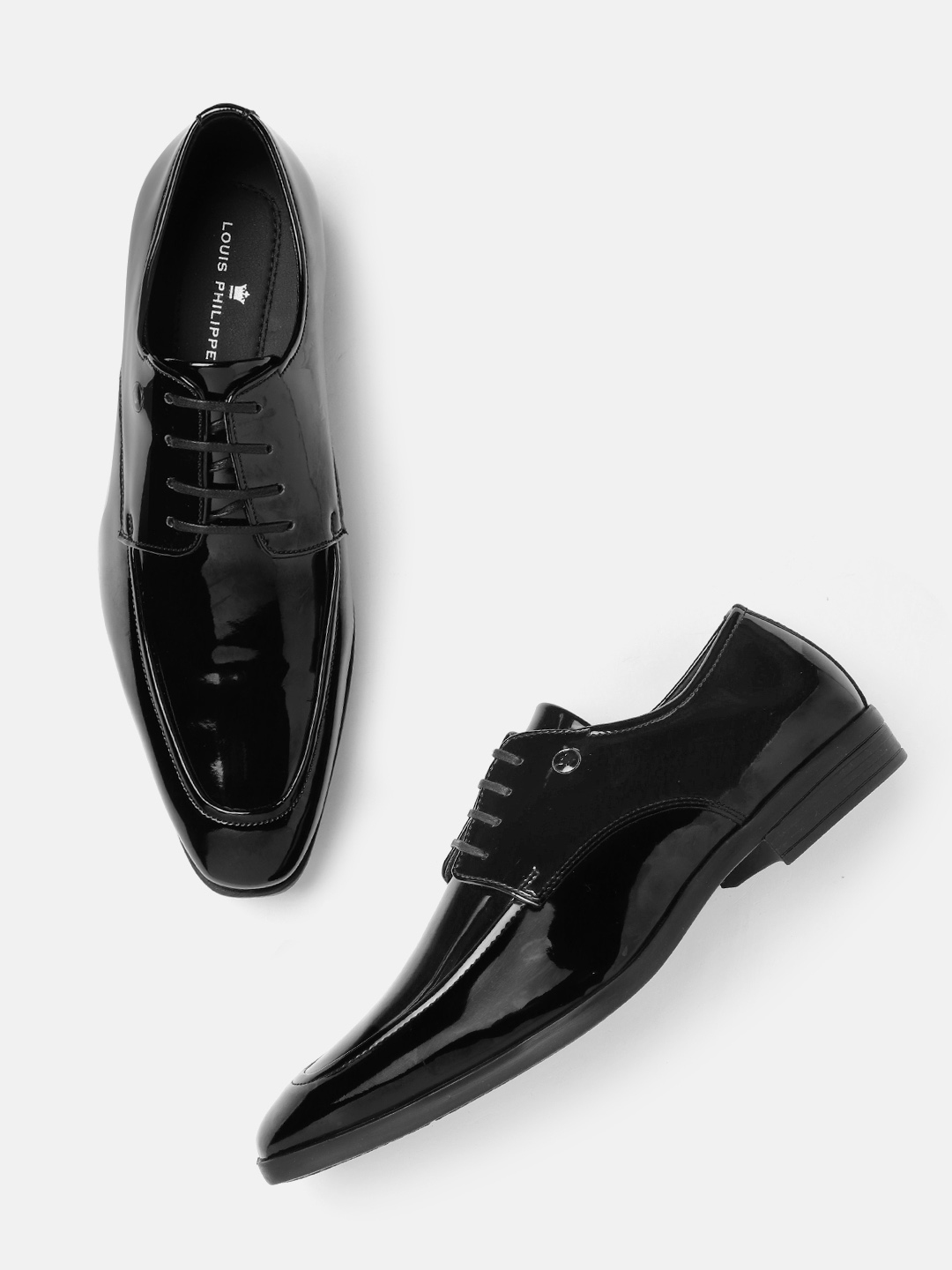 Louis philippe black formal shoes shop