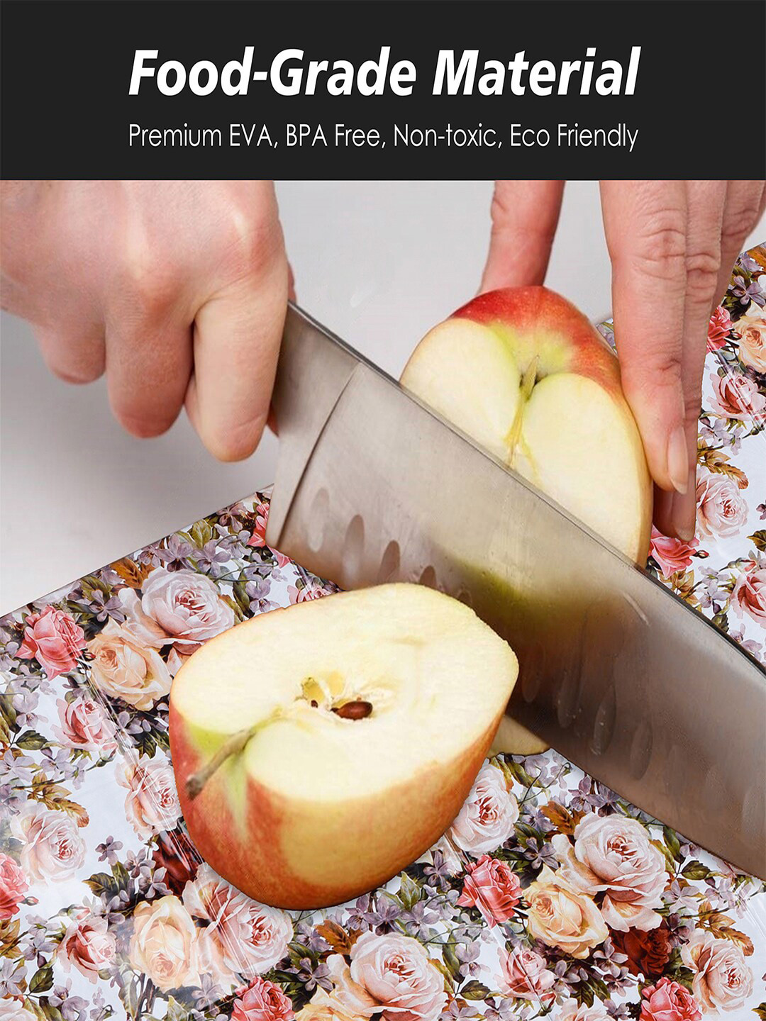 Kuber Industries White & Pink 3 Pc Floral Anti-Skid PVC Kitchen Shelf Liner Organiser 3m